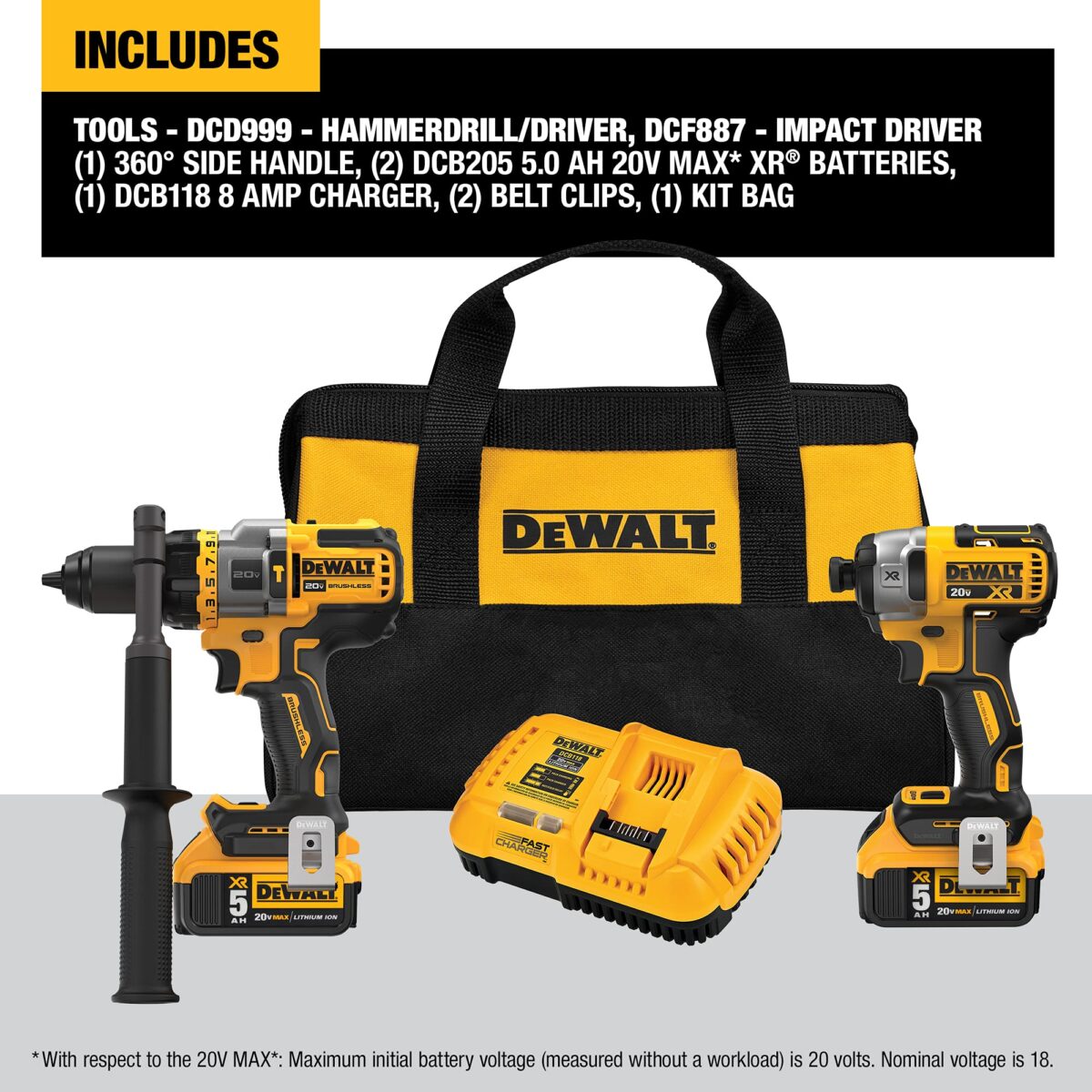 DEWALT FLEXVOLT 20V MAX Combo Kit w/ Hammer Drill & Impact (New)