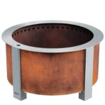 Breeo Smokeless FirePit X Series 24, Corten Steel, 27.5" - Ideal for Families (New)