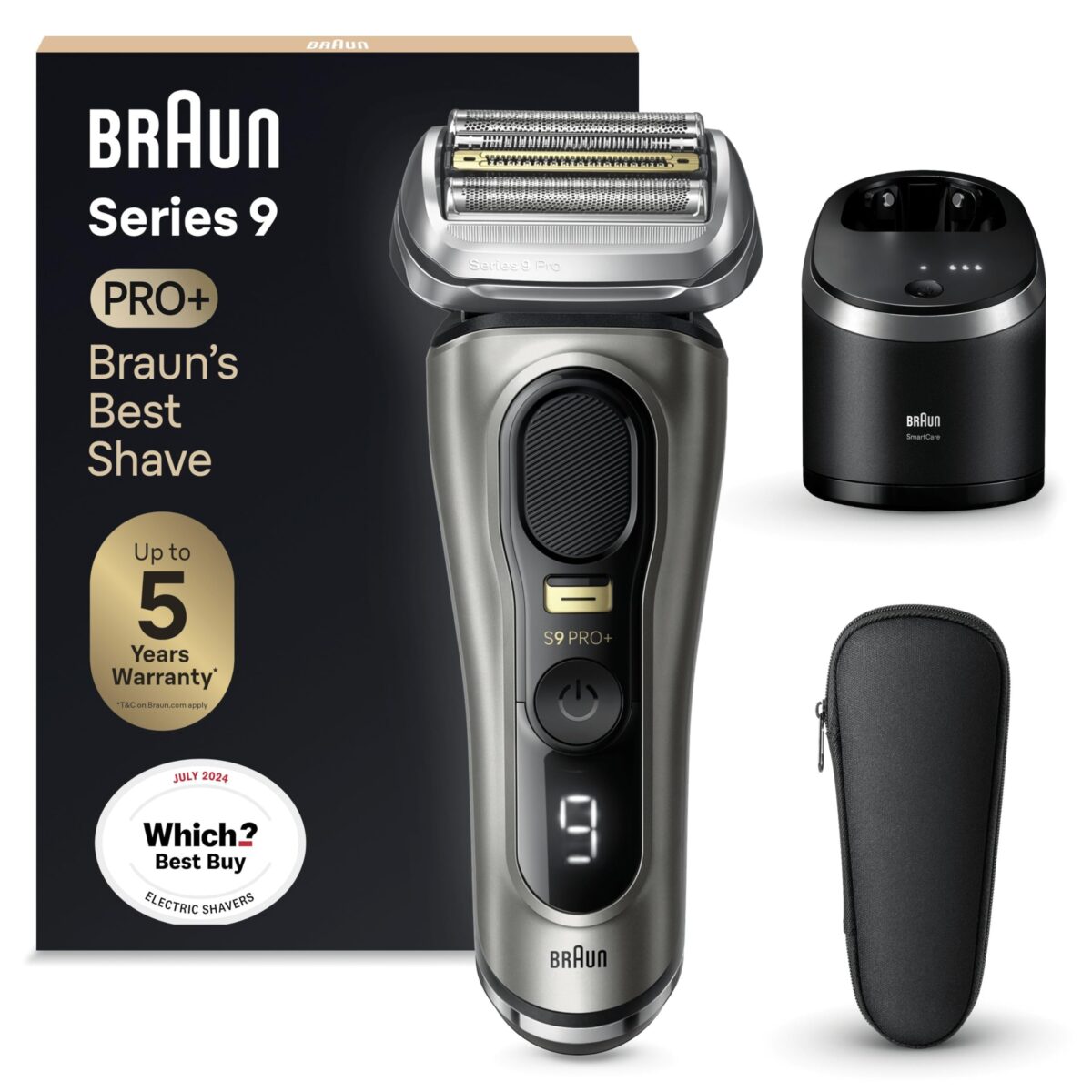 Braun Series 9 PRO+ Electric Shaver, 5 Pro Elements, Wet & Dry (New)