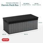 Keter Darwin 100-Gallon Deck Box: Storage for Patio, Cushions, Tools (New)