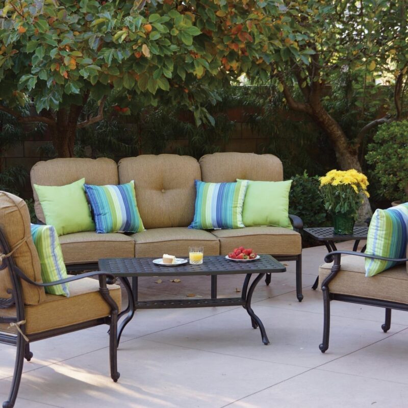 Darlee Santa Monica 5 Piece Cast Aluminum Patio Conversation Seating Set (New)