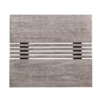 Armen Living Vivid Modern Outdoor Patio Coffee Table, Gray Eucalyptus (New)