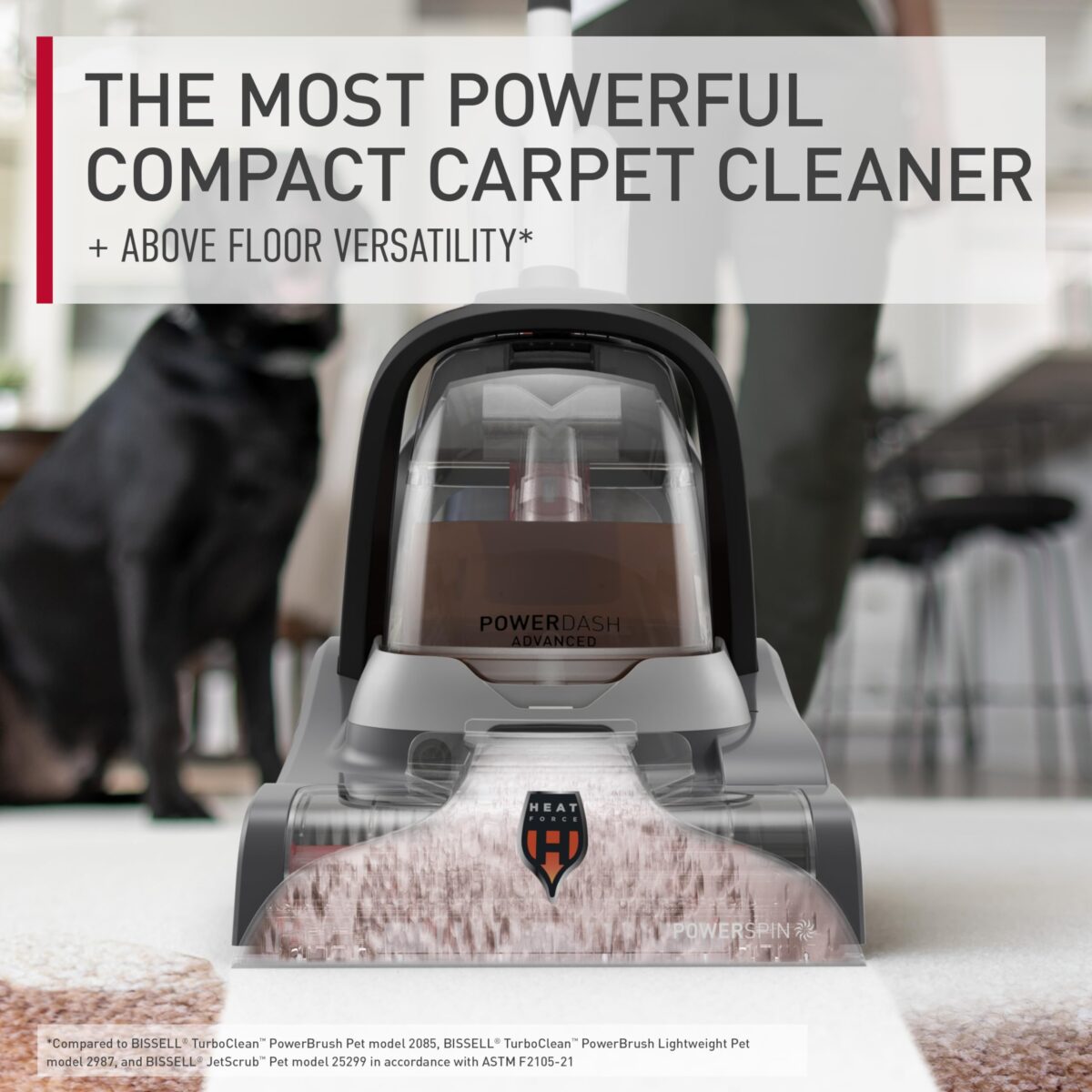 Hoover PowerDash Pet Compact Carpet Cleaner, Lightweight, Above Floor Cleaning (New)