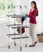 BLACK+DECKER 63091 3-Tier Heated Clothes Airer: Aluminium, Cool Grey. (New)