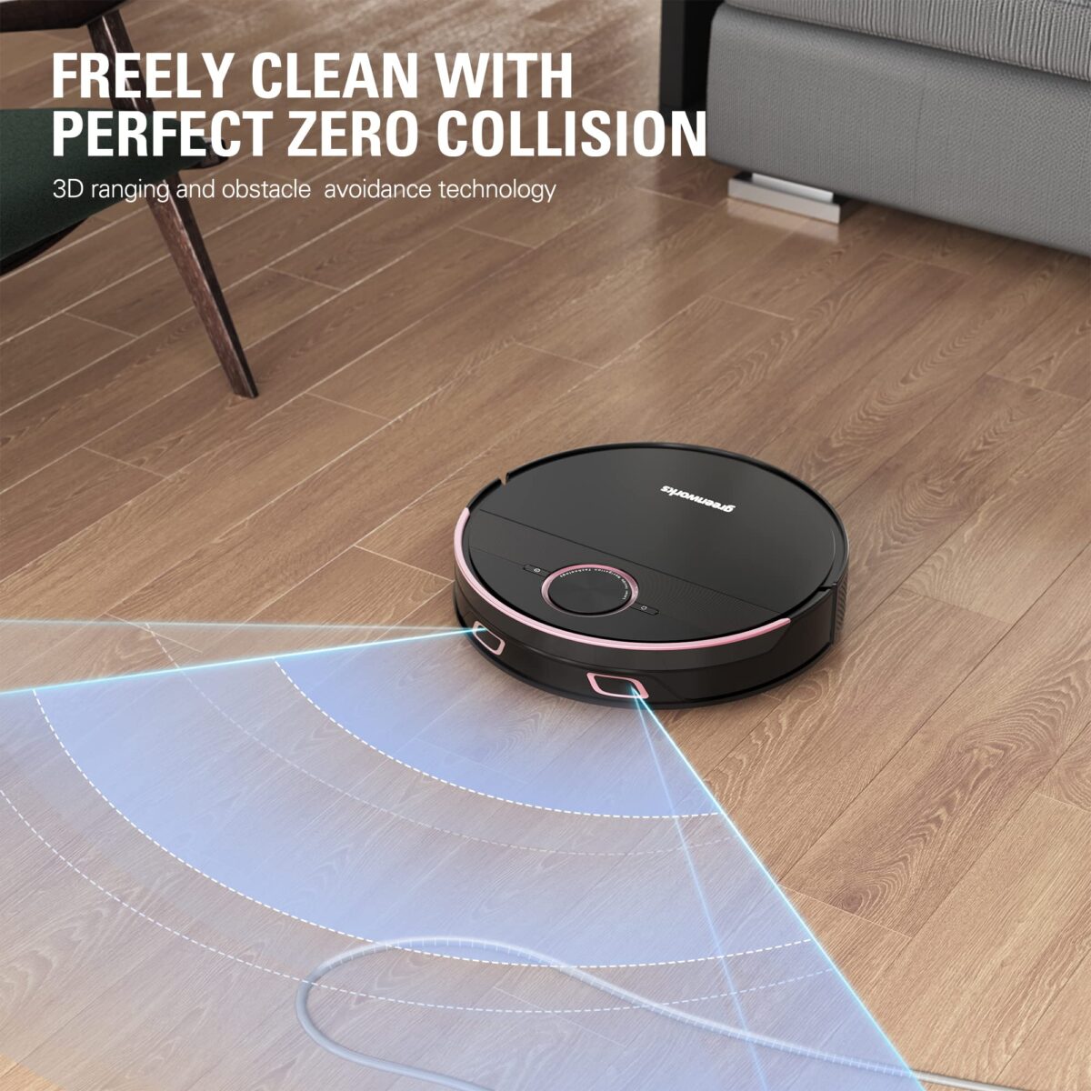 Greenworks GRV-5011 Robot Vacuum, DToF Laser Navigation, 2-in-1 Mop, Pet Hair. (New)