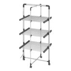 BLACK+DECKER 63091 3-Tier Heated Clothes Airer: Aluminium, Cool Grey. (New)