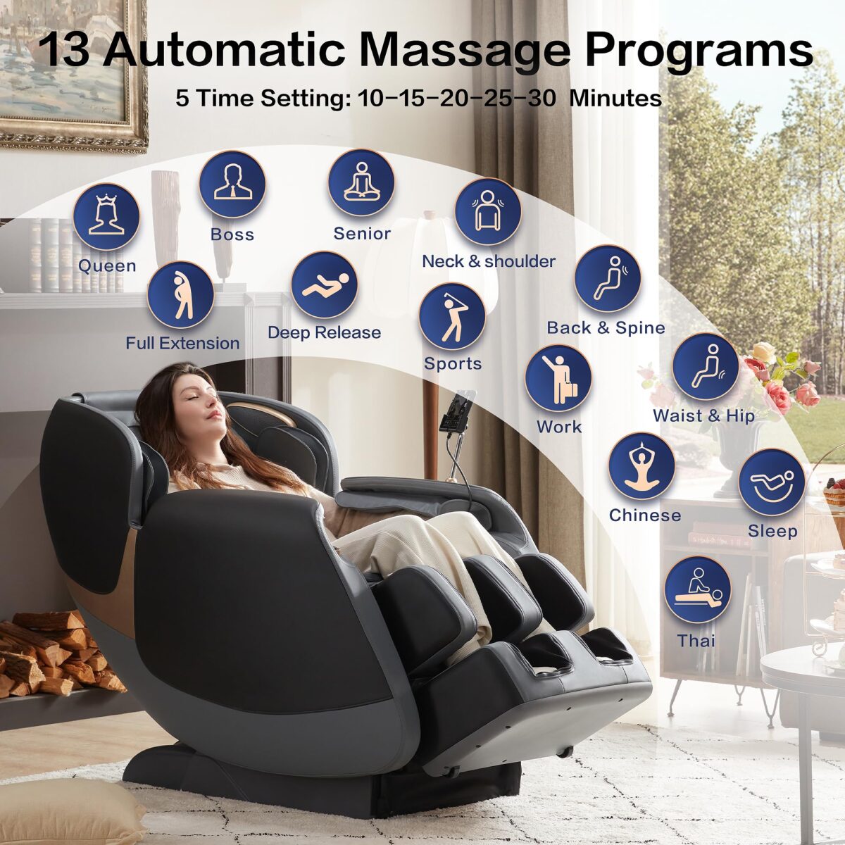 ARONT Large Massage Chair with Heat & Zero Gravity Recline (New)