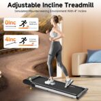 Folding Treadmill with Incline: 4-in-1, 2.5HP, LED Display, Phone Holder (New)