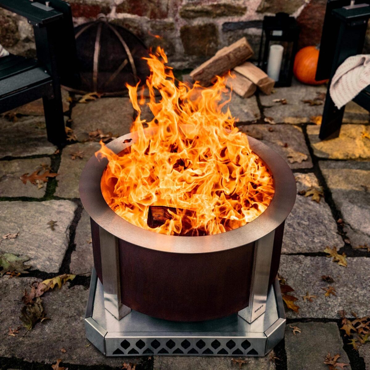 Breeo Smokeless FirePit X Series 24, Corten Steel, 27.5" - Ideal for Families (New)