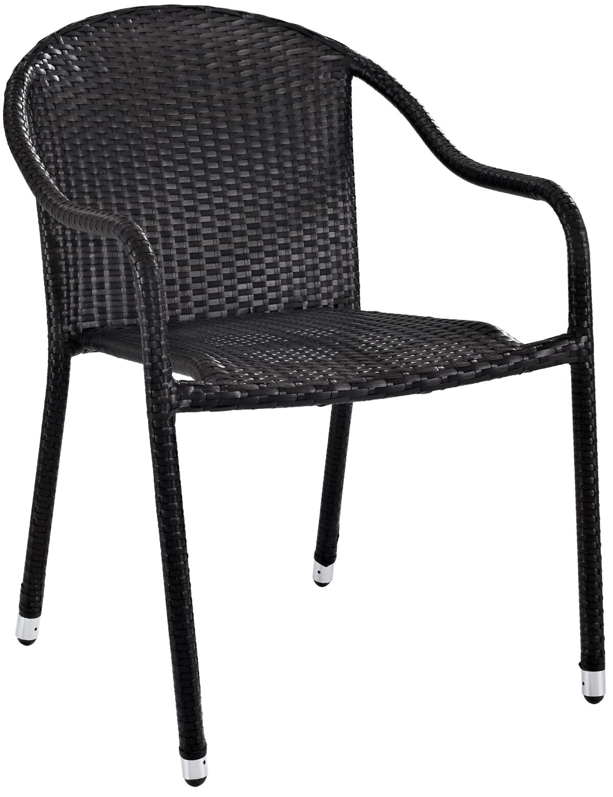 Crosley Palm Harbor 4-Piece Stackable Outdoor Chair Set, Wicker, Brown (New)