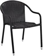 Crosley Palm Harbor 4-Piece Stackable Outdoor Chair Set, Wicker, Brown (New)