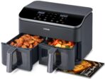 COSORI 9Qt 8-in-1 Dual Air Fryer, Double Baskets, 130 Recipes, Dishwasher Safe (New)