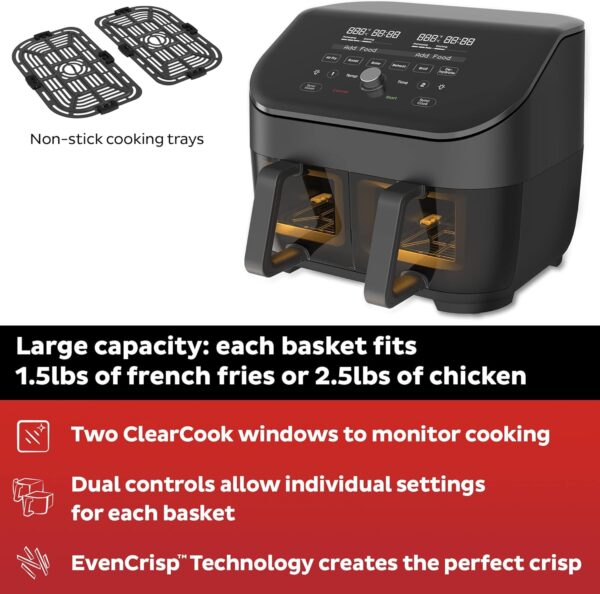 Instant Pot Vortex Plus XL 8QT: 8-in-1 Air Fryer, ClearCook, Custom Program (New)