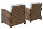 Crosley Bradenton 2-Piece Outdoor Chair Set, Wicker, Sunbrella Cushions, Brown (New)