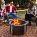 Breeo Smokeless FirePit X Series 24, Corten Steel, 27.5" - Ideal for Families (New)