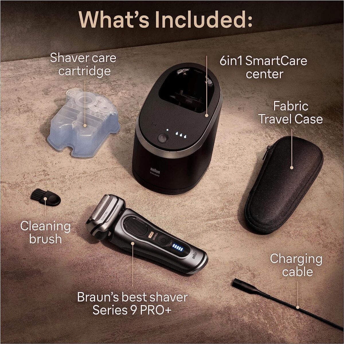 Braun Series 9 PRO+ Electric Shaver, 5 Pro Elements, Wet & Dry (New)