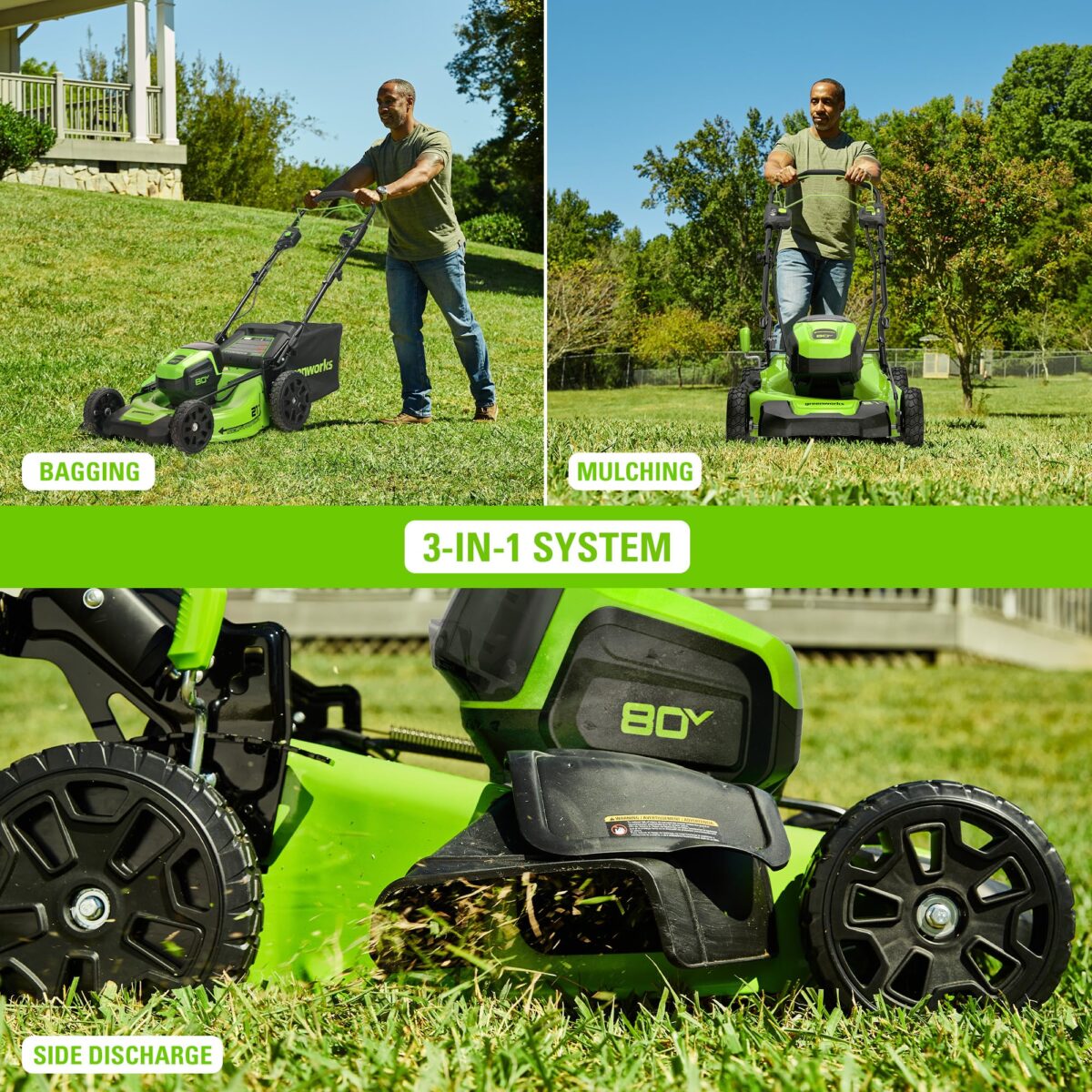 Greenworks Pro 21-Inch 80V Self-Propelled Cordless Lawn Mower, Tool-Only, MO80L00 (New)