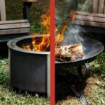 Breeo Smokeless FirePit X Series 24, Corten Steel, 27.5" - Ideal for Families (New)