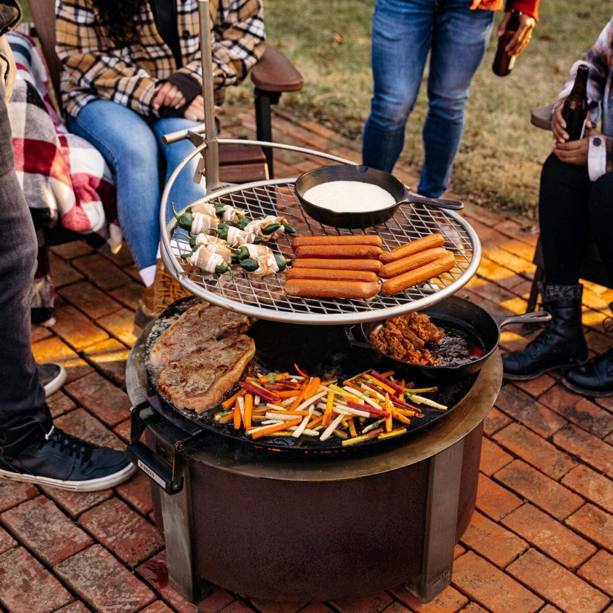 Breeo Smokeless FirePit X Series 24, Corten Steel, 27.5" - Ideal for Families (New)