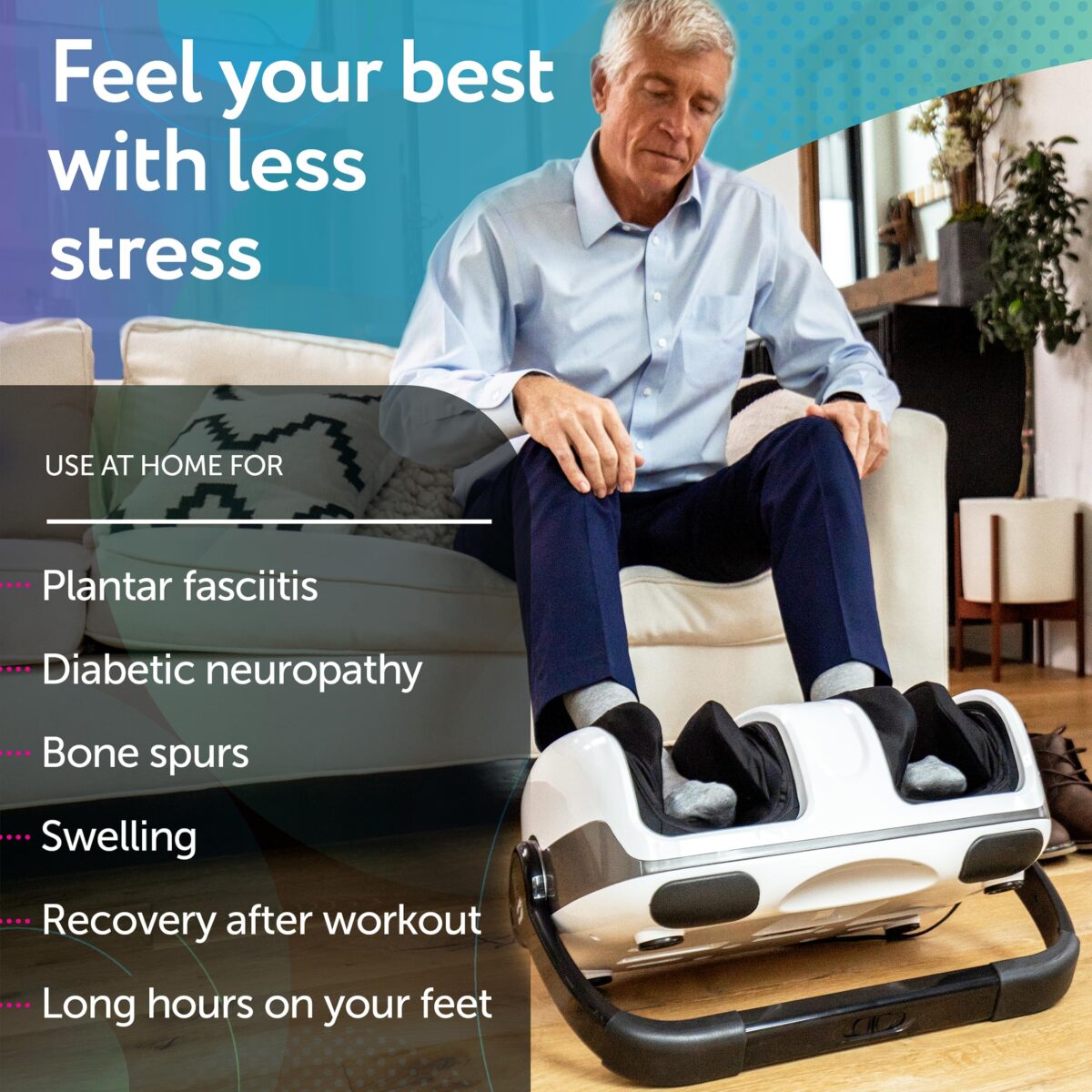 Cloud Massage Shiatsu Foot Massager, Heat Therapy, Deep Tissue, Circulation (New)