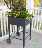 GarraÌ Raised Planter Box, Movable Garden Cart with Wheels, Outdoor. (New)