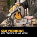 DEWALT 12-Inch Miter Saw, 15-Amp, Single Bevel, Compound (DWS715) (New)