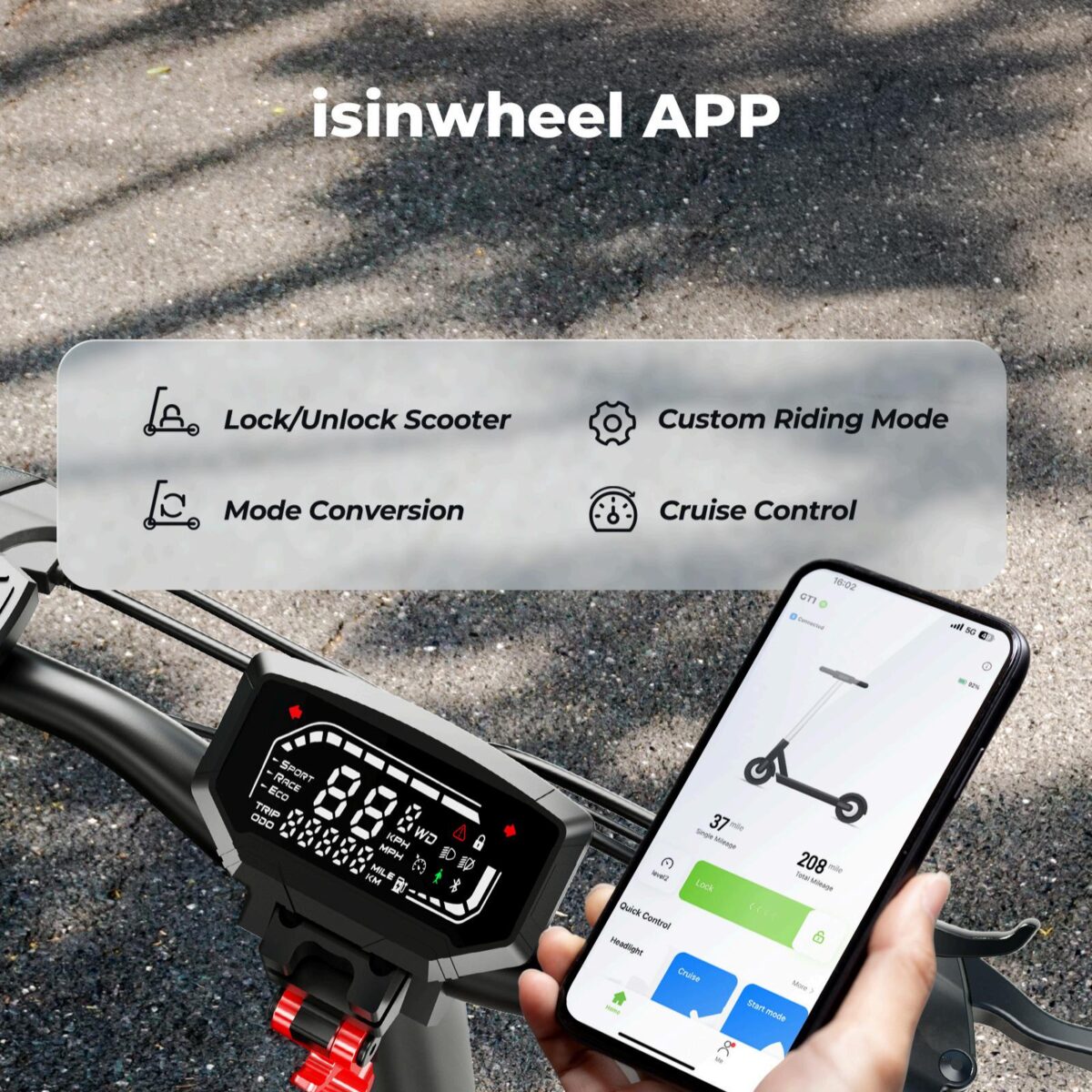 isinwheel® GT1 Off Road Electric Scooter 800W (New)