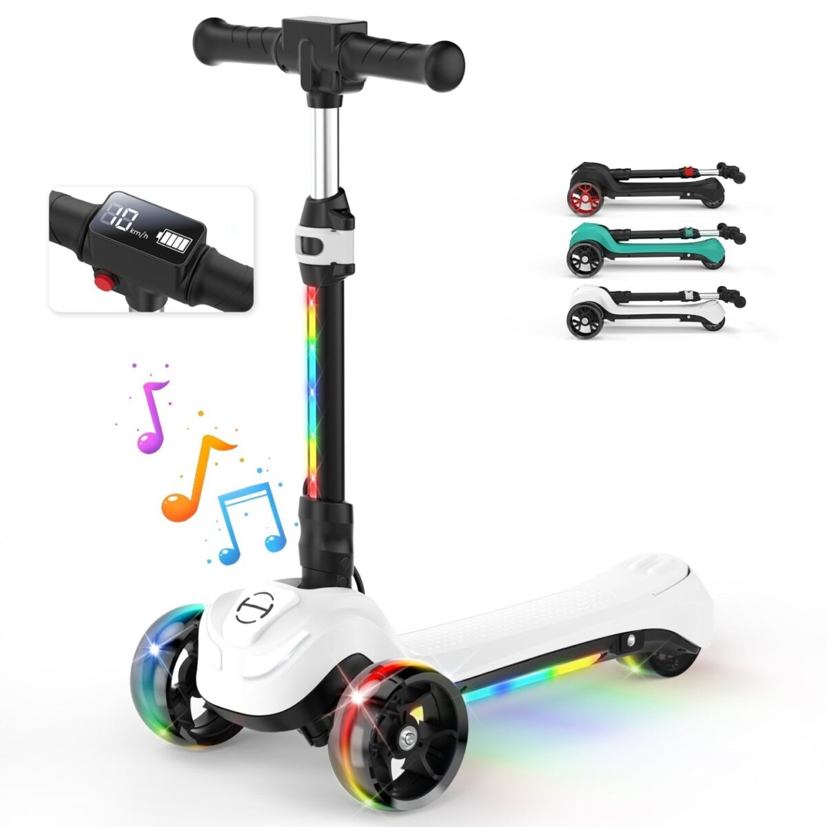 iScooter iK2 Height Adjustable Kids Electric Scooter with Flashing Wheels (New)