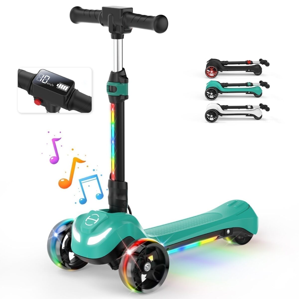 iScooter iK2 Height Adjustable Kids Electric Scooter with Flashing Wheels (New)