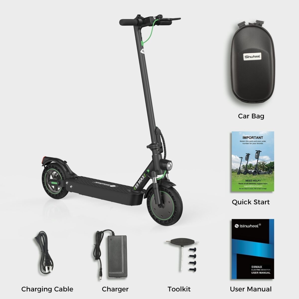 isinwheel® S9Max Electric Scooter for Adults 500W (New)